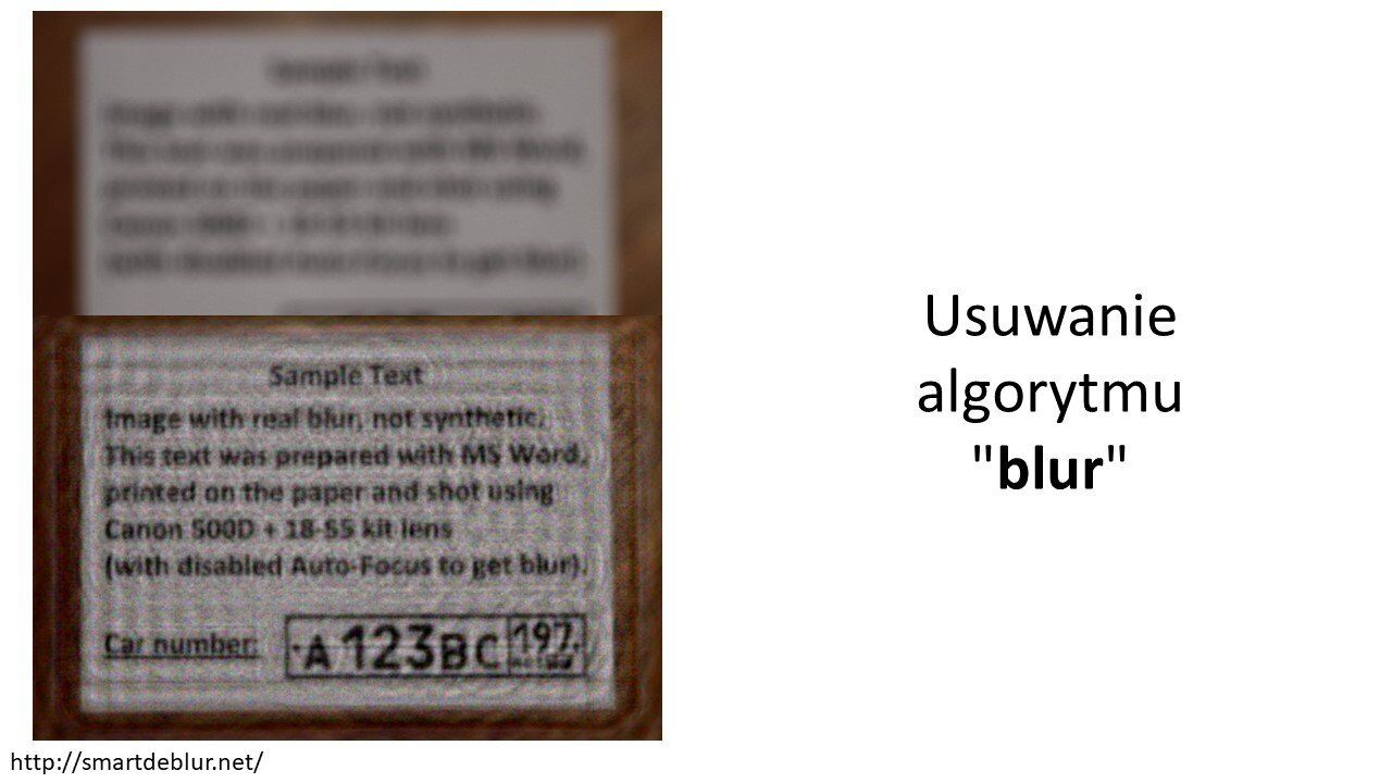 Smart deblur